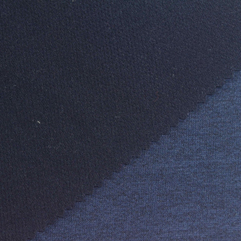 Dark Blue Marl French Terry, Polyester, 280 gsm