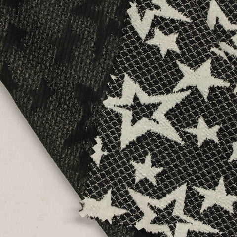 Black Stars Jacquard, Polyester, 218 gsm