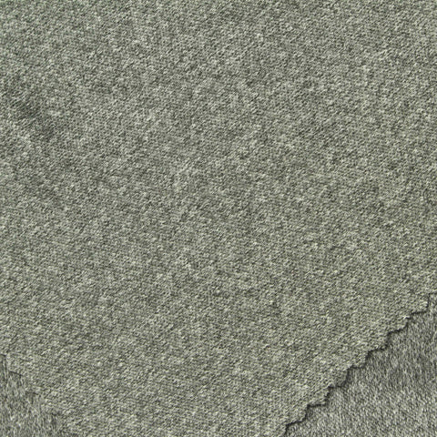 Heathered Grey Marl Interlock Knit, Polyester, 180 gsm