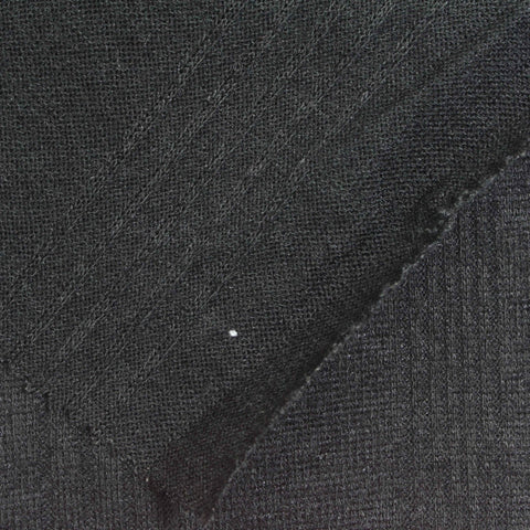 100% Stretch Rib Knit Fabric, 220 gsm, 155 cm — Grey