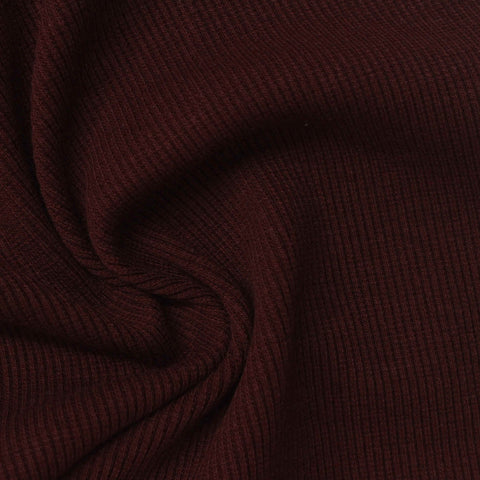 Cotton Polyester Stretch Rib Knit Fabric, 380 gsm, 130 cm — Red, ref EF-275376