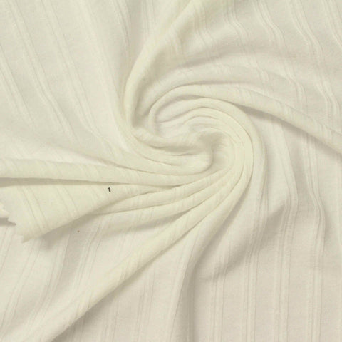 Polyester Viscose Stretch Rib Knit Fabric, 165 gsm — Beige