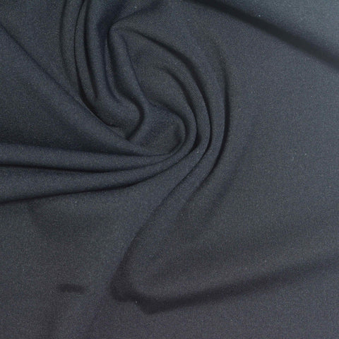 Brushed Nylon Stretch Interlock Knit Fabric, 210 gsm, 120 cm — Navy