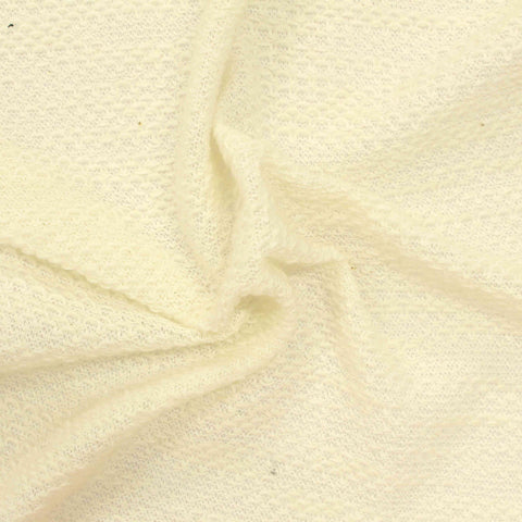 Cream Tone-on-Tone Jersey Knit, Cotton-Poly, 179 gsm