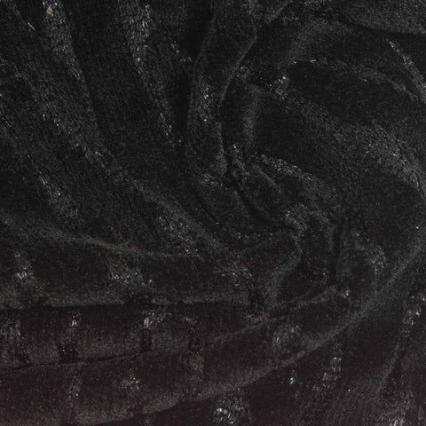 Grey Wavy-Stripe Chenille, Polyester