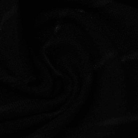Acrylic Chunky Knit Fabric, 127 gsm, 180 cm — Black