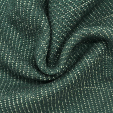 Light Green Diagonal-Fleck Interlock Knit, Cotton-Poly