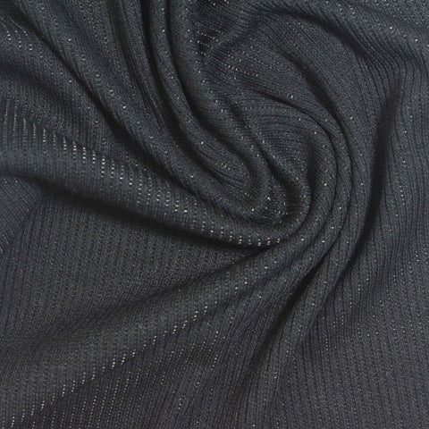 Charcoal Rib Knit, Viscose