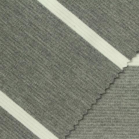 Grey Marl Knit, Cotton-Poly, 305 gsm