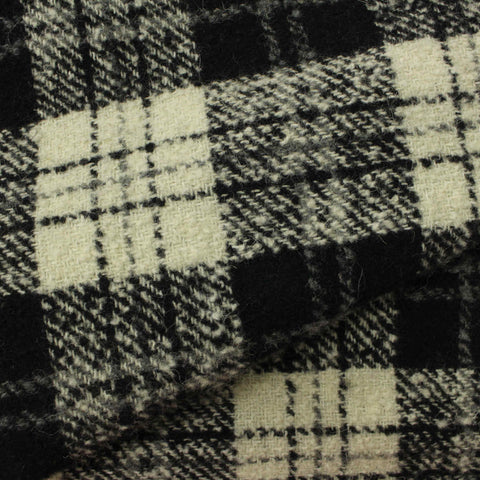Black Plaid Knit, Poly-Acrylic