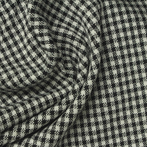 Black Houndstooth Jacquard, Polyester, 310 gsm