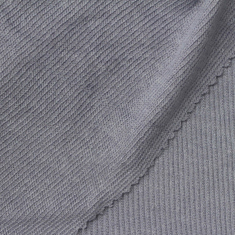 Grey Ribbed Rib Knit, Poly-Viscose