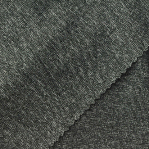 Charcoal Marl Jersey Knit, Poly-Nylon