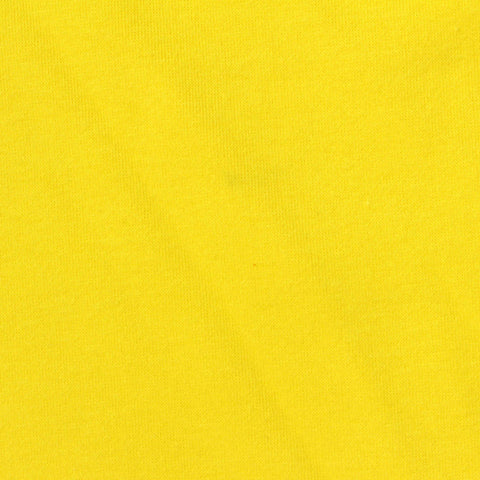 Brushed Polyester Cotton Stretch Knit Fabric, 380 gsm, 170 cm — Yellow