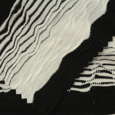 Cream Openwork Jersey Knit, Poly-Viscose