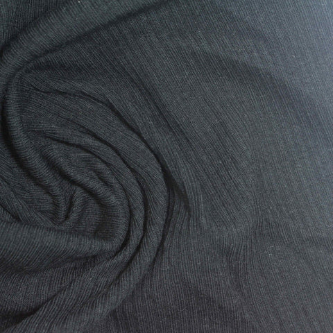 Modal Cotton Stretch Rib Knit Fabric, 260 gsm, 120 cm — Grey