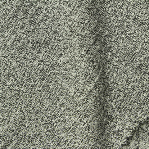 Grey Marl Rib Knit, Viscose-Poly, 179 gsm