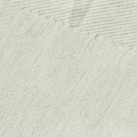 Light Grey Diagonal-Stripe French Terry, Poly-Cotton
