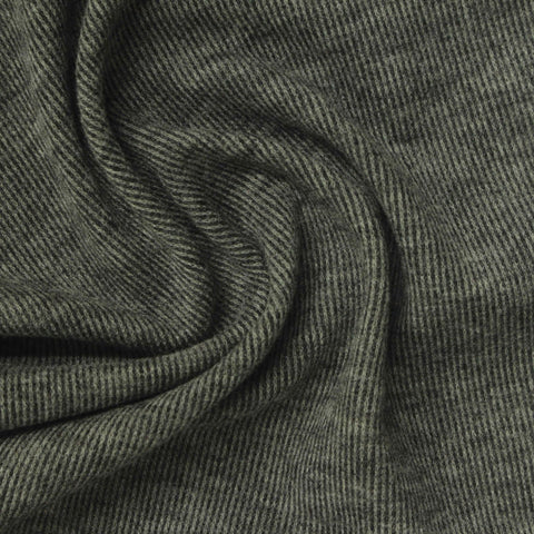 Olive Heather Jersey Knit, Poly-Viscose