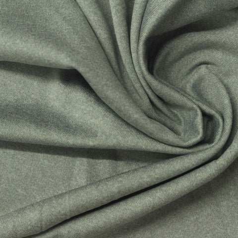 Green Heather Jersey Knit, Polyester, 175 gsm
