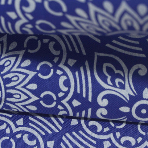 Blue Damask Jacquard