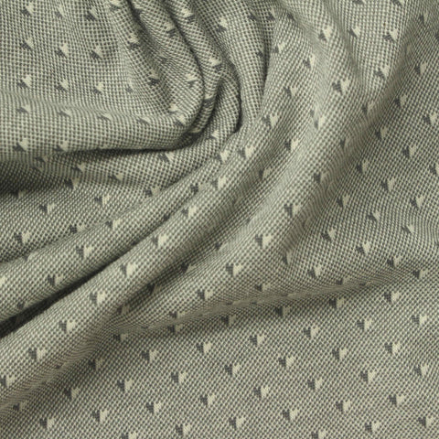 Dark Grey Hearts Jersey Knit, Cotton-Poly