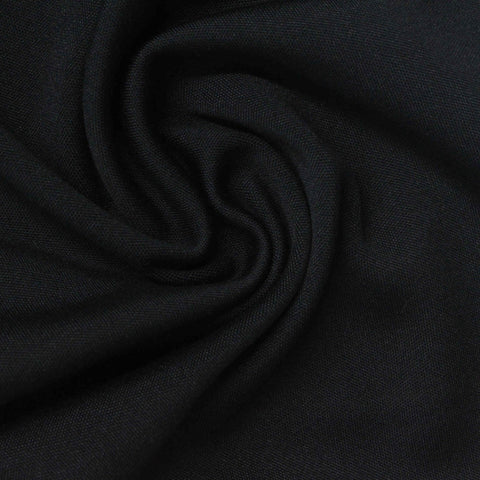Brushed Polyester Stretch Velvet Fabric, 255 gsm, 190 cm — Black