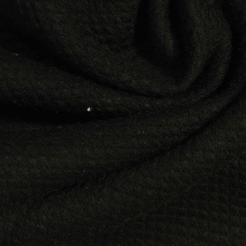 Black Micro-Grid Scuba Knit, Polyester