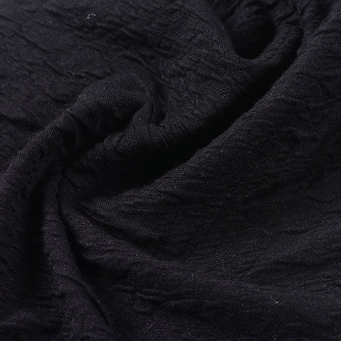 Jacquard Polyester Stretch Knit Fabric, 259 gsm, 154 cm — Black