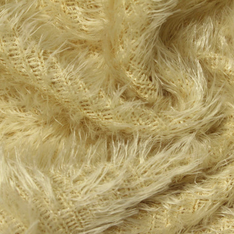 100% Polyester Chunky Knit Fabric, 289 gsm — Yellow