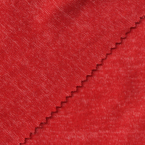 Light Pink Heart Chunky Knit, Viscose-Poly, 280 gsm