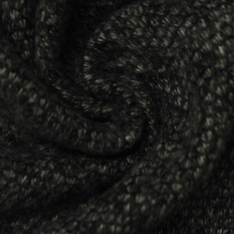 Dark Grey Marl Chunky Knit, Polyester, 365 gsm, 165 cm