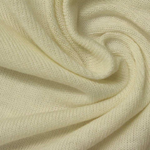 Polyester Viscose Stretch Chunky Knit Fabric, 183 gsm, 160 cm — Khaki