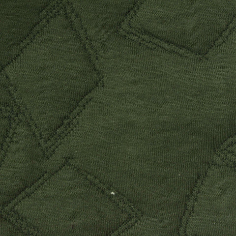 Dark Green Geometric-Diamond Jacquard, Poly-Cotton