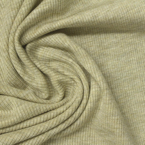 Light Green Heather Rib Knit, Viscose