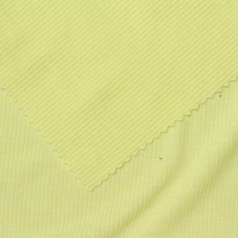 Polyester Viscose Rib Knit Fabric, 160 gsm — Yellow