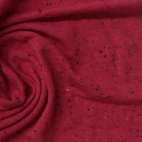 Red Marl Jersey Knit, Viscose-Poly, 160 gsm