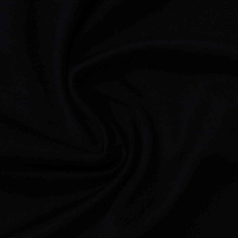 100% Polyester Interlock Knit Fabric, 133 gsm, 190 cm — Black