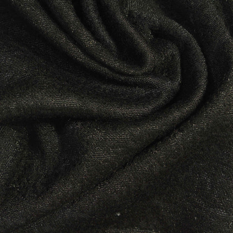 Dark Grey Textured Interlock Knit, Viscose-Nylon