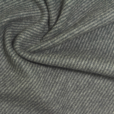 Brushed Polyester Viscose Stretch Interlock Knit Fabric, 230 gsm, 160 cm — Grey