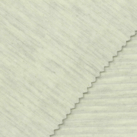 Cream Heathered-Marl Knit, Cotton-Poly