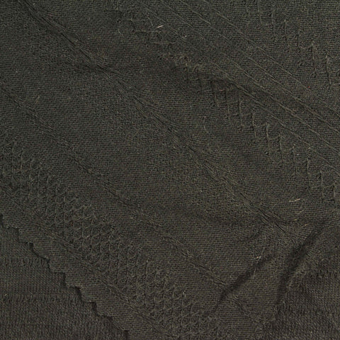 Dark Charcoal Textured-Stripe Jersey Knit, Cotton