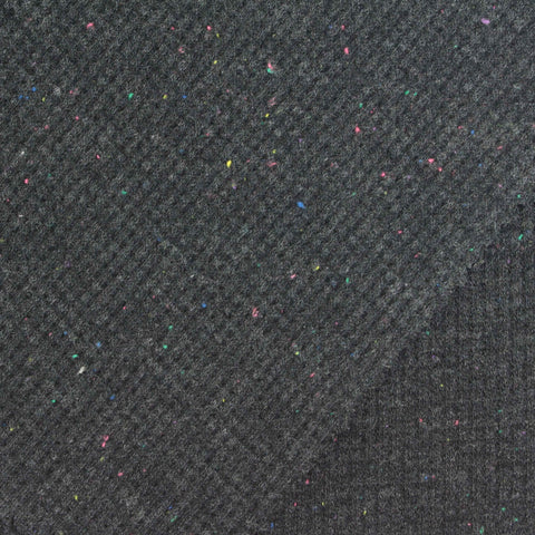 Polyester Cotton Stretch Waffle Knit Fabric, 200 gsm, 180 cm — Grey