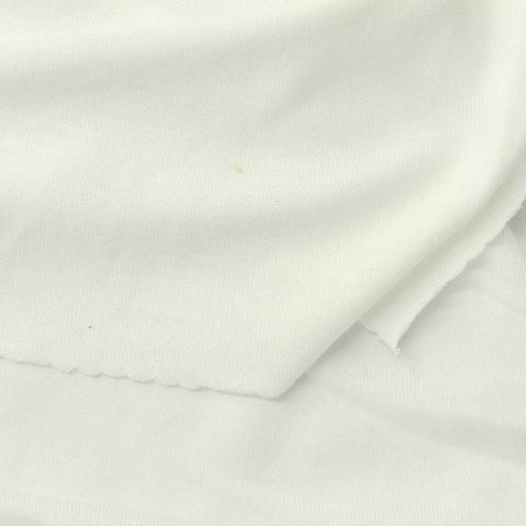 Cotton Viscose Jersey Knit Fabric, 135 gsm, 160 cm — White