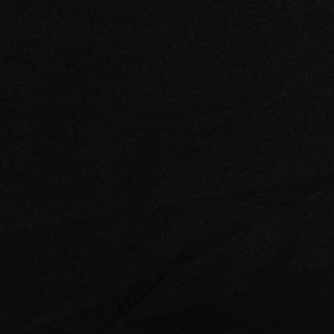 Polyester Cotton French Terry Fabric, 224 gsm, 170 cm — Black