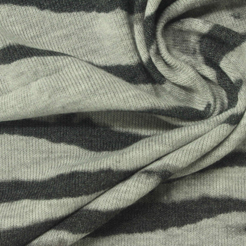 Grey Animal Print Jersey Knit, Poly-Viscose