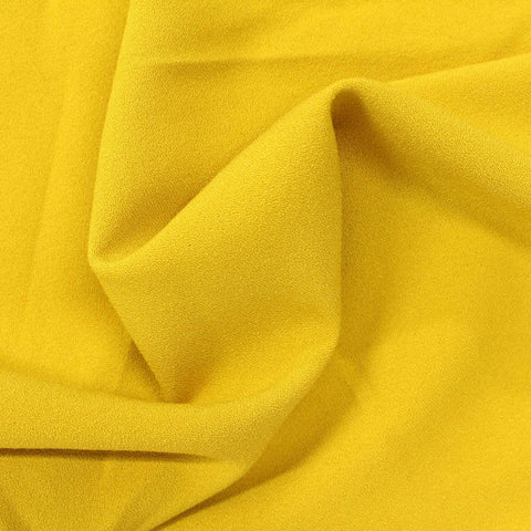 Polyester Viscose Stretch Linen-Look Fabric, 204 gsm — Yellow