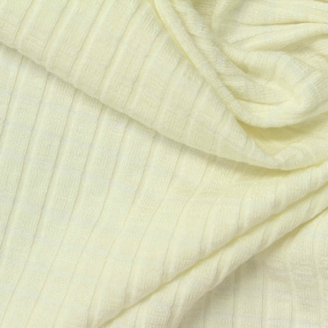 Viscose Stretch Rib Knit Fabric, 280 gsm, 130 cm — Beige
