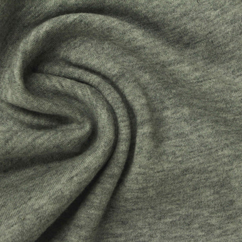 Heathered Grey-Green Marl Velvet, Cotton-Poly