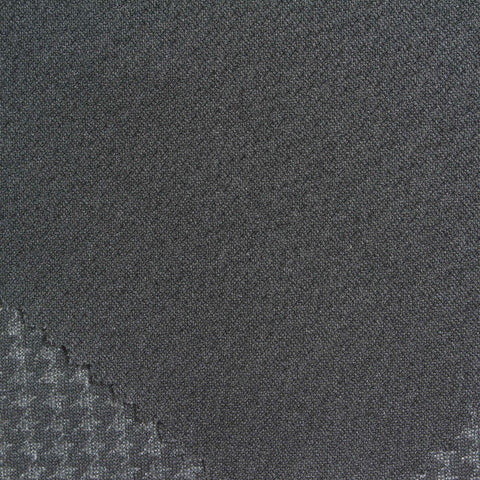 Grey Houndstooth Birdseye Knit, Polyester